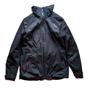The North Face HyVent Size: Large Black Softshell Jacket Pink Lined Zip Up